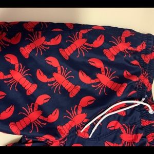 Men’s lobster pattern swimming trunks